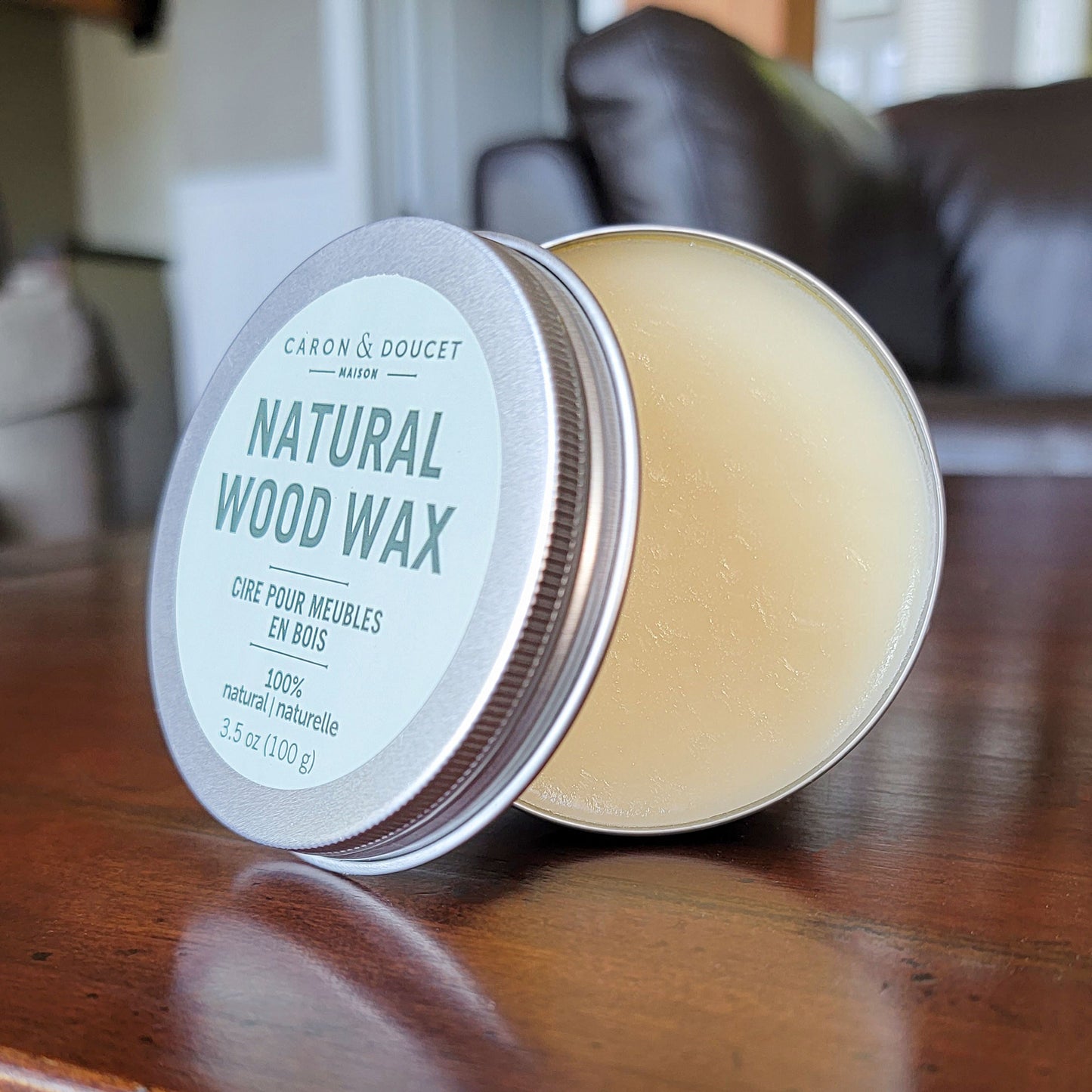 Caron and Doucet Natural Wood Wax Coffee Table