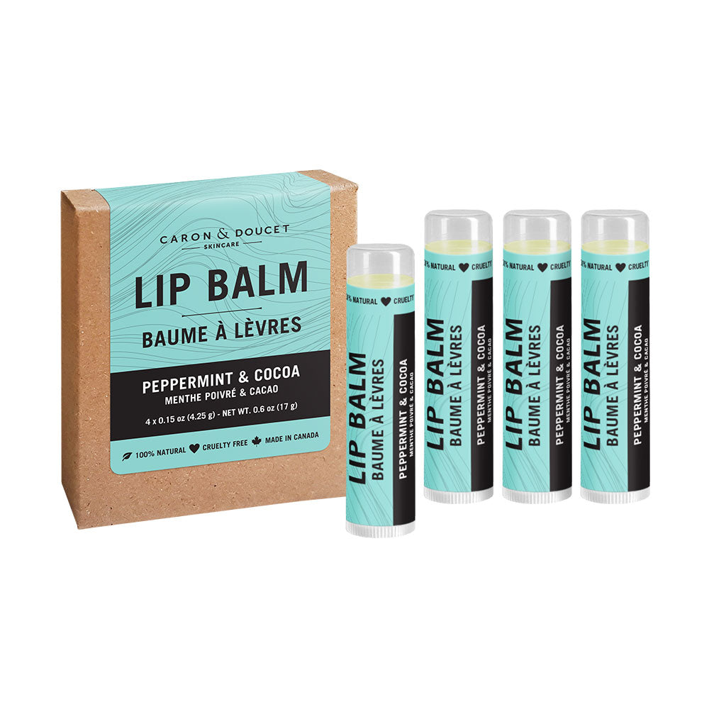 Peppermint & Cocoa Lip Balms (4)
