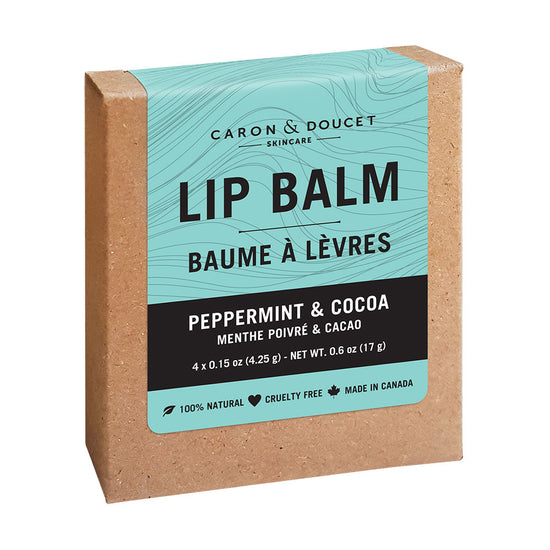 Peppermint & Cocoa Lip Balms (4)