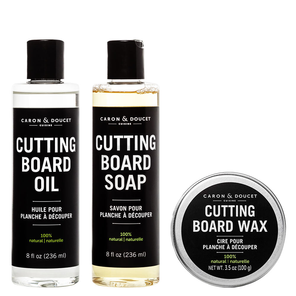 Cutting Board Oil, Soap & Wax Set